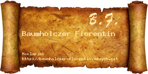 Baumholczer Florentin névjegykártya